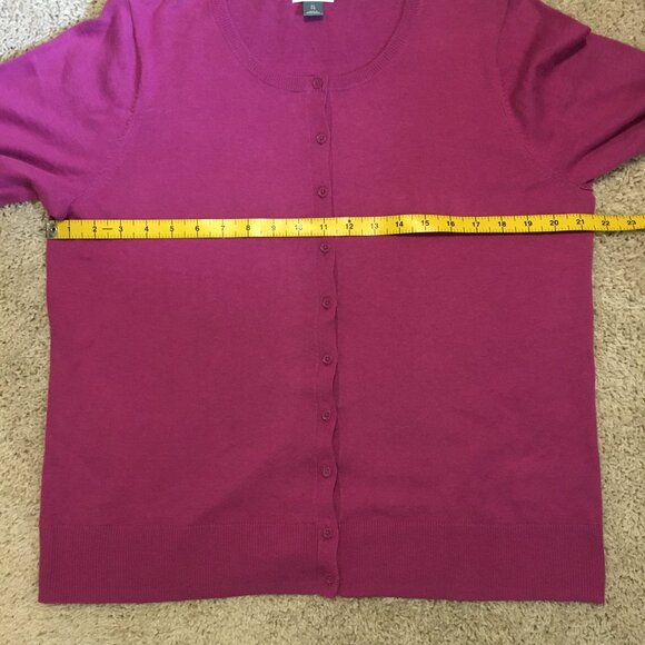 Fandango Pink Soft Cotton Blend Knit Button Up Cardigan - Picture 11 of 14